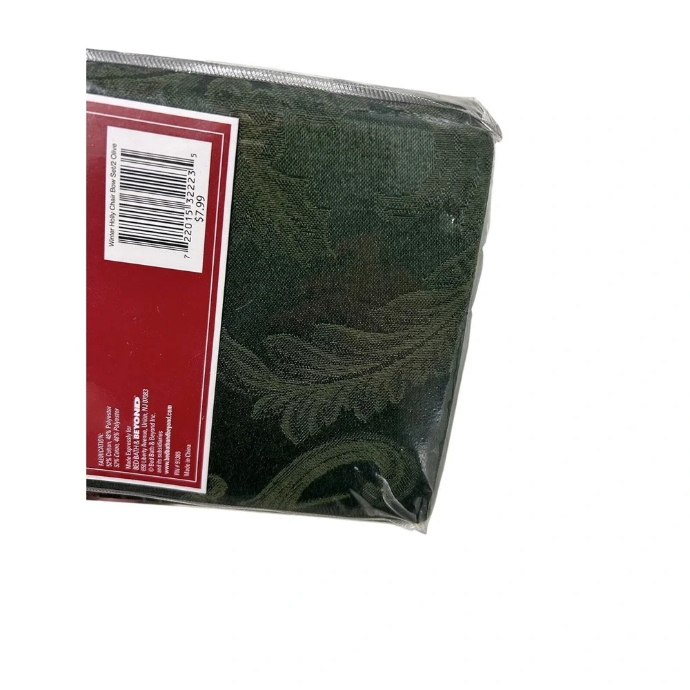 Christmas Bed Bath & Beyond Green Holiday Chair‎ Bows 2 Packs 4 Bows Decor